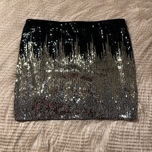 Silver and black sequins Skirt
